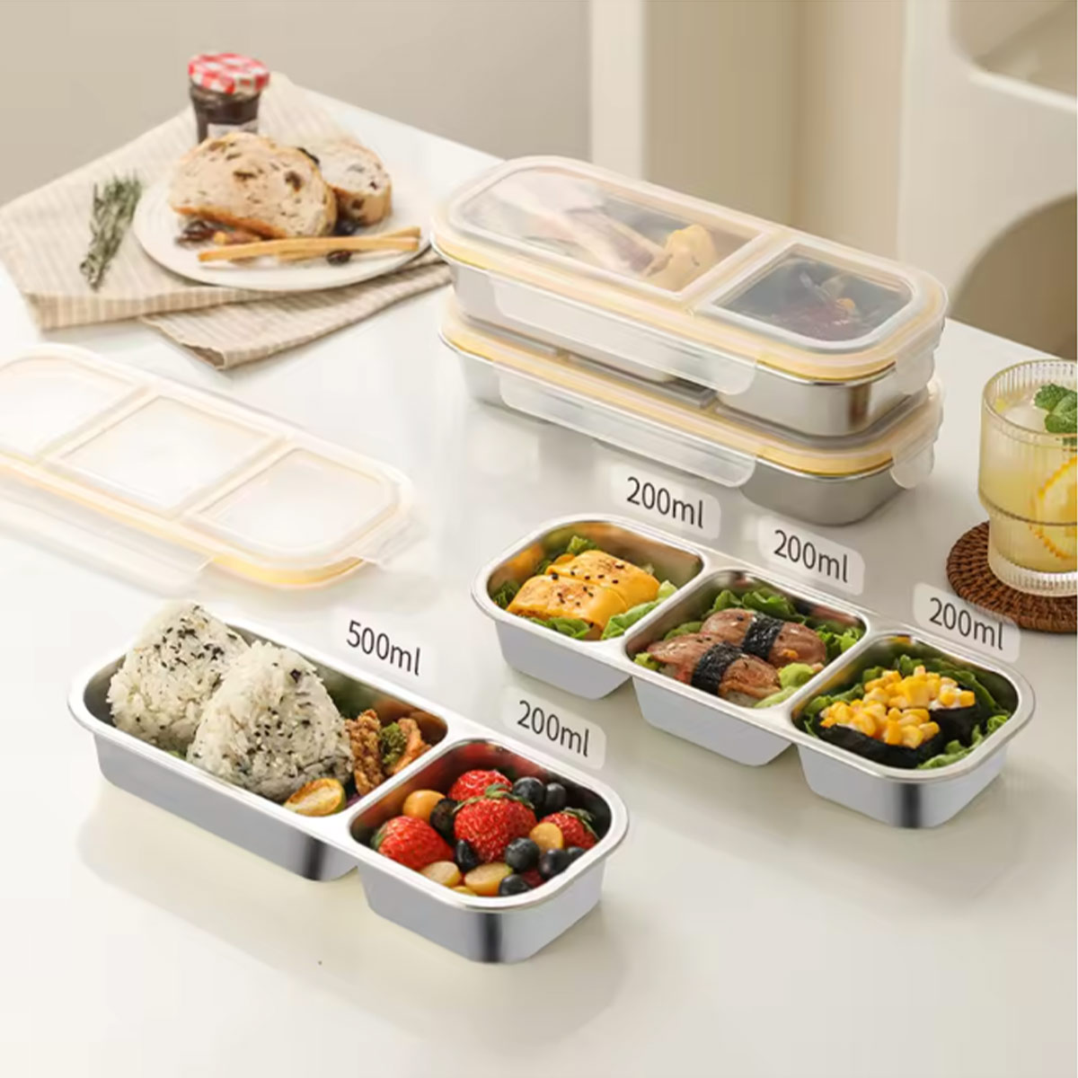 Food Snacks For Weight Loss - Kotak Makan Bento 3 Kompartemen dari