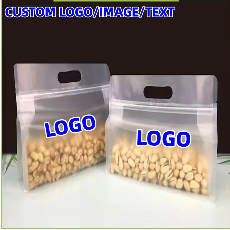 Food Snacks For Christmas - 50PCS Kantong Plastik Ziplock 3D Frosted,