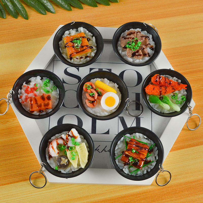 Food Zinc - Gantungan Kunci Sushi Nasi Belut Makanan