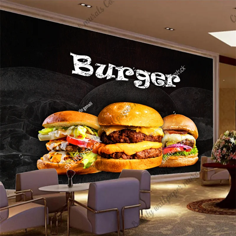 Food Snacks Background - Kertas Dinding Foto Burger Kustom Kertas