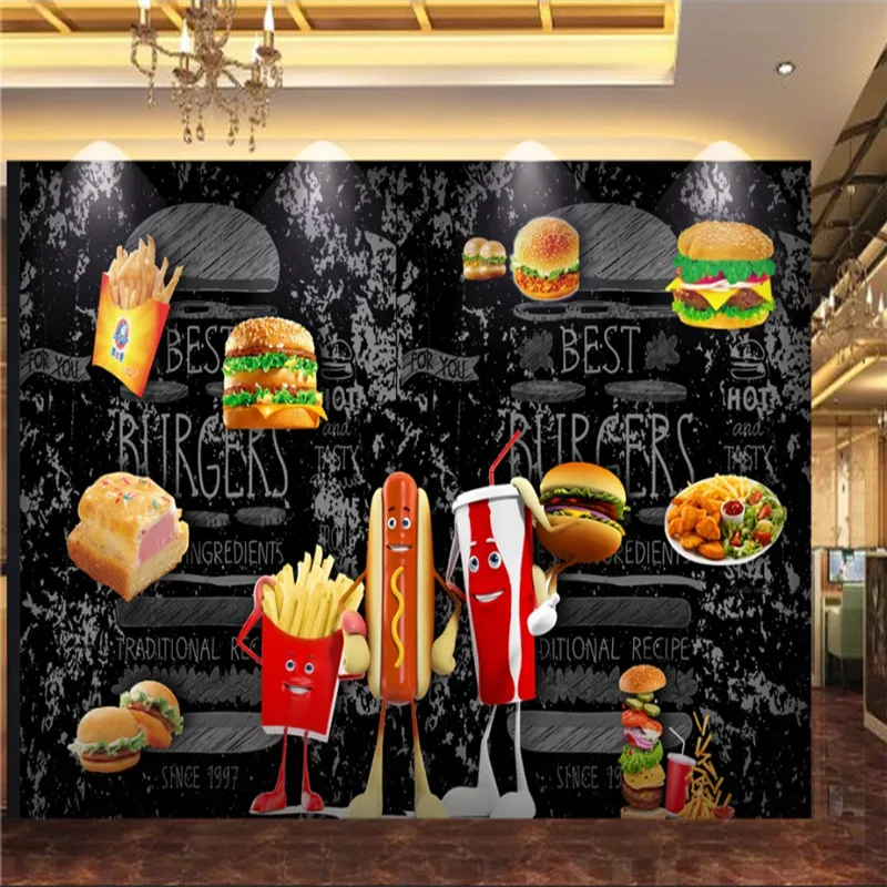 Food Snacks Background - Wallpaper Kentang Goreng Roti Hot Dog