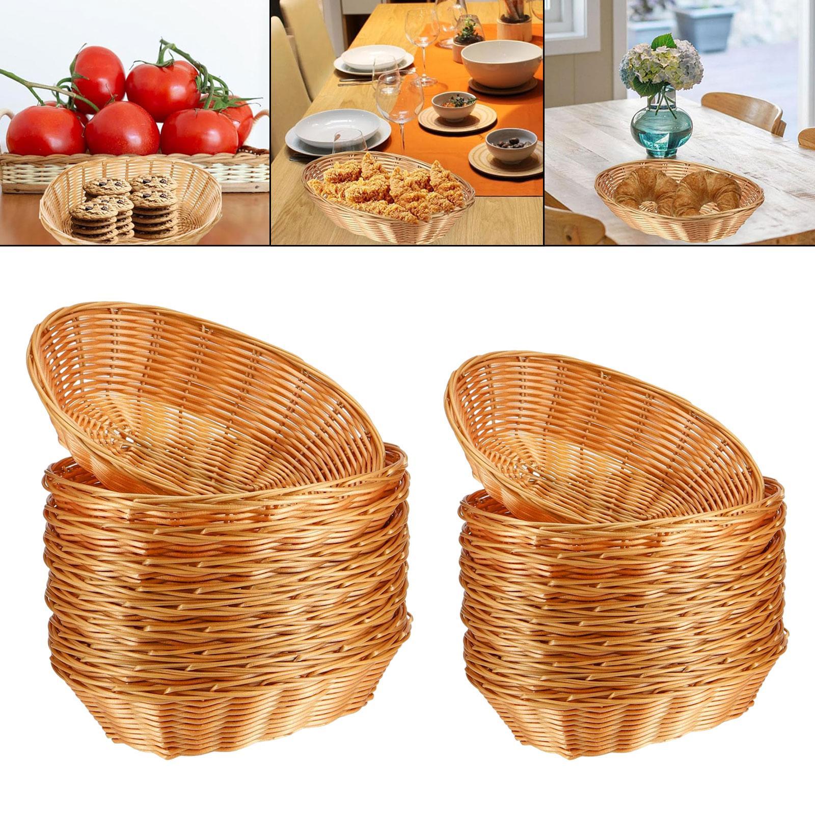 Snacks Food Gift Baskets - 10x Keranjang Roti Anyaman, Keranjang Hadiah,