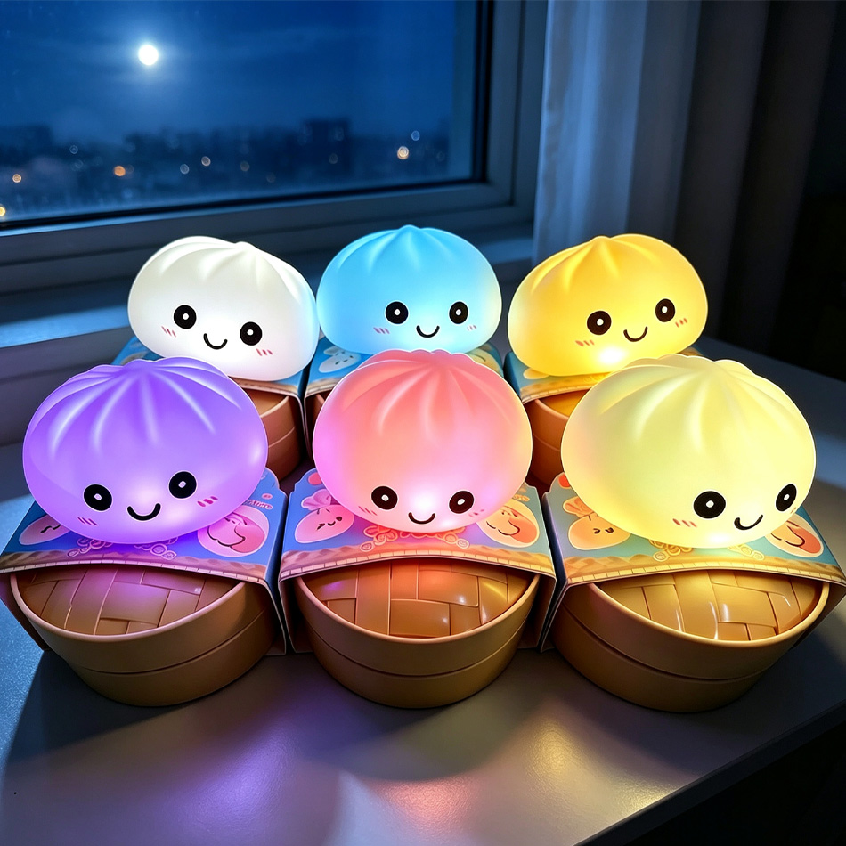 Food Grocery Snacks - Lampu Malam LED Estetis, Mainan Silikon
