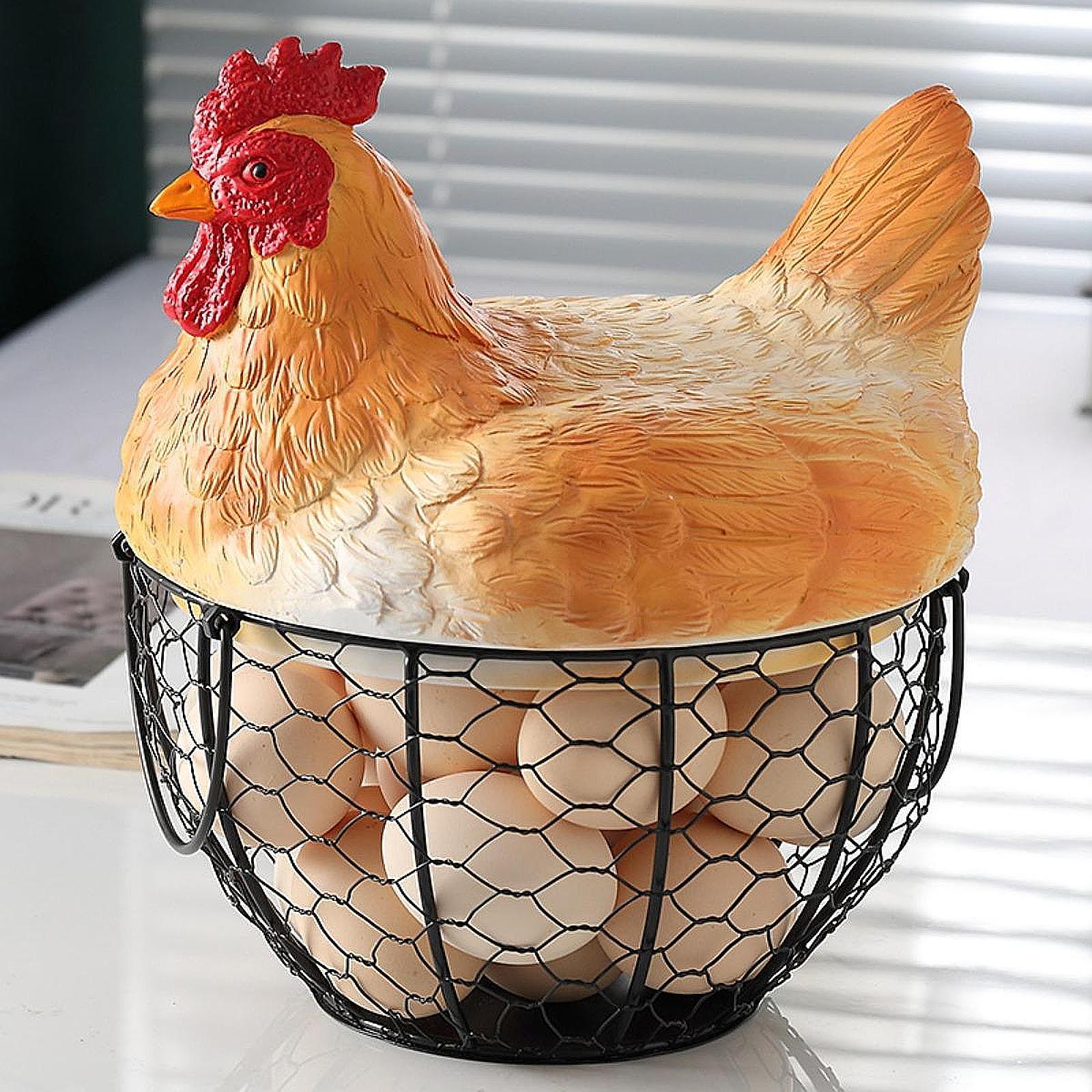 Food Snacks Basket - Keranjang telur dengan tutup, perlengkapan dapur