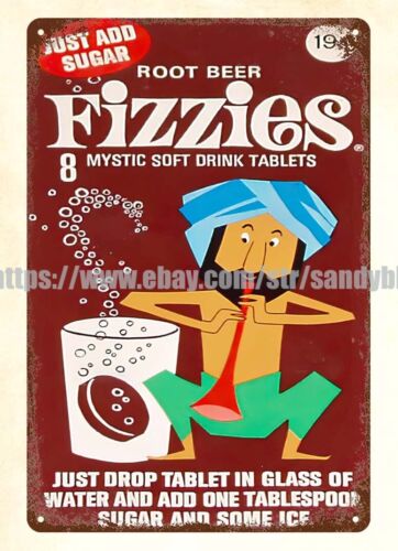 Food Drink Snacks - Tablet minuman ringan Fizzies tahun 1960-an,