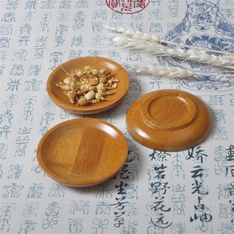 Food Snacks Background - 100 Buah/Lot Nampan Penyimpanan Piring Bambu