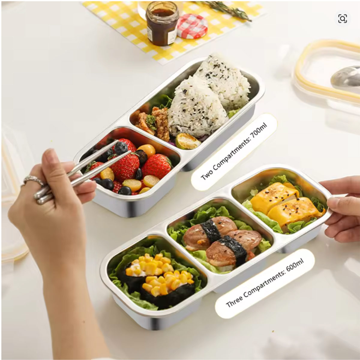 Kotak Makan Bento 3 Komparteme - Food Snacks For Weight Loss ulasan dan harga