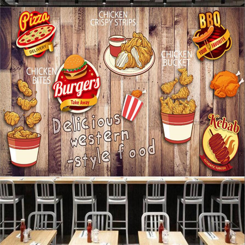 Kertas Dinding Burger Ayam Gor - Food Snacks Background ulasan dan harga