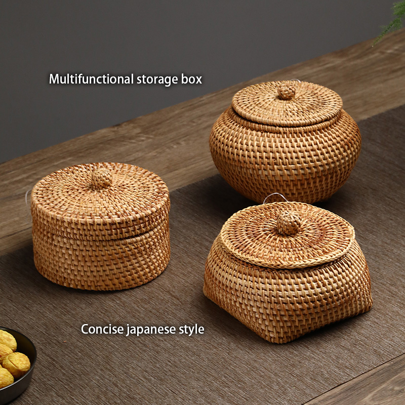 Kotak penyimpanan rotan tenun  - Food Snacks In Japan ulasan dan harga