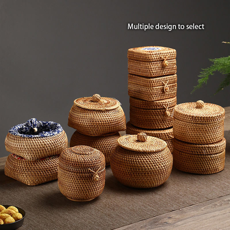 Kotak penyimpanan rotan tenun  - Food Snacks In Japan ulasan dan harga