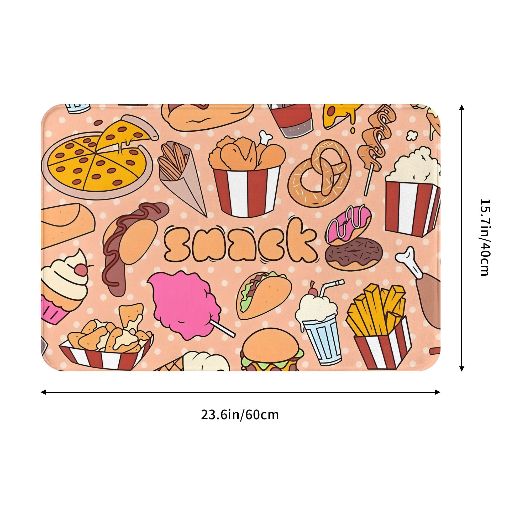 Keset Makanan Ringan Kartun Ka - Food Snacks Background ulasan dan harga