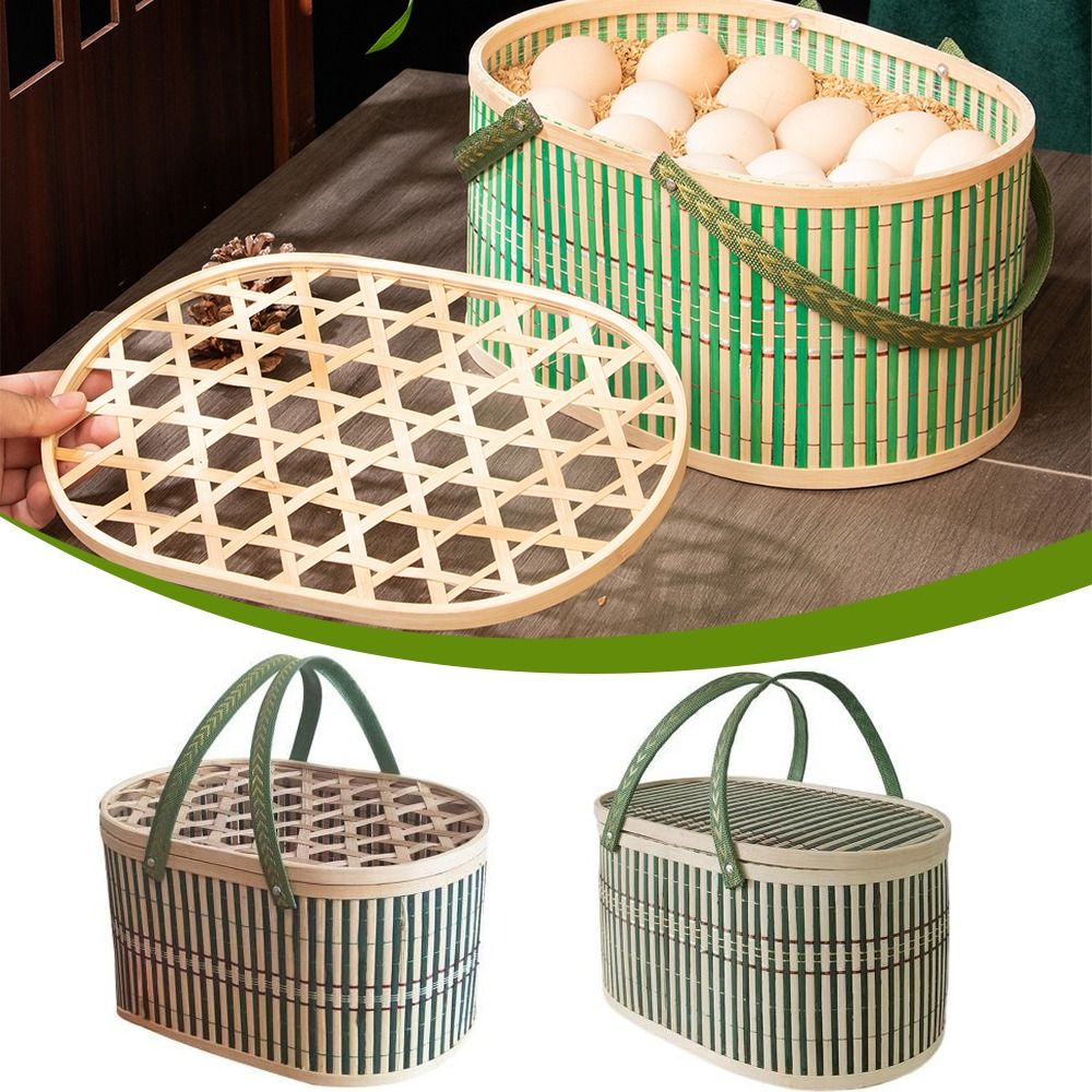 Keranjang Bambu Buatan Tangan  - Food Snacks Basket ulasan dan harga