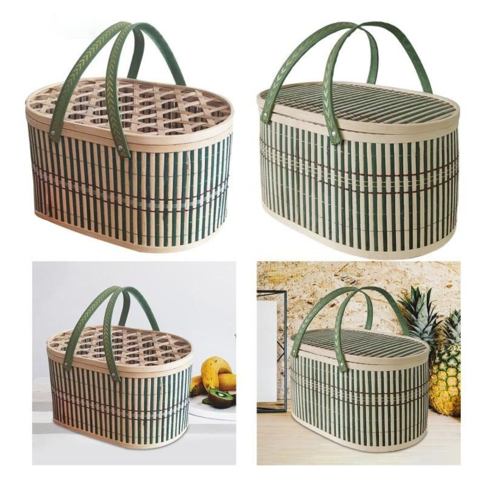 Keranjang Bambu Buatan Tangan  - Food Snacks Basket ulasan dan harga