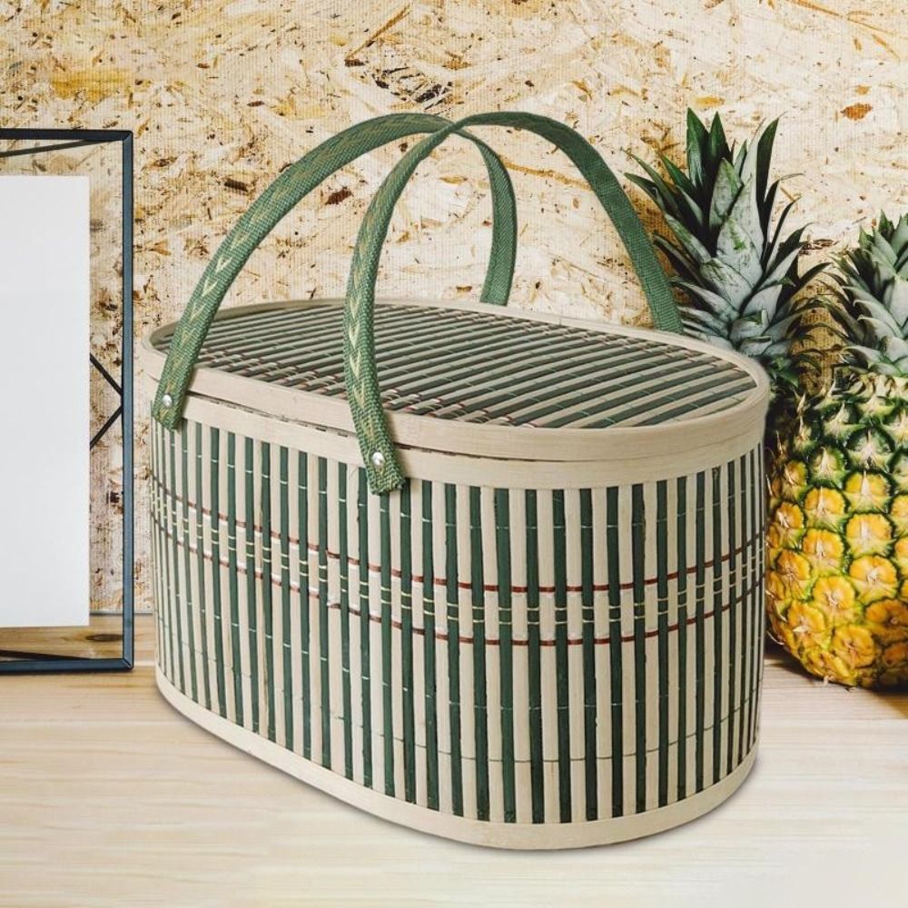Keranjang Bambu Buatan Tangan  - Food Snacks Basket ulasan dan harga