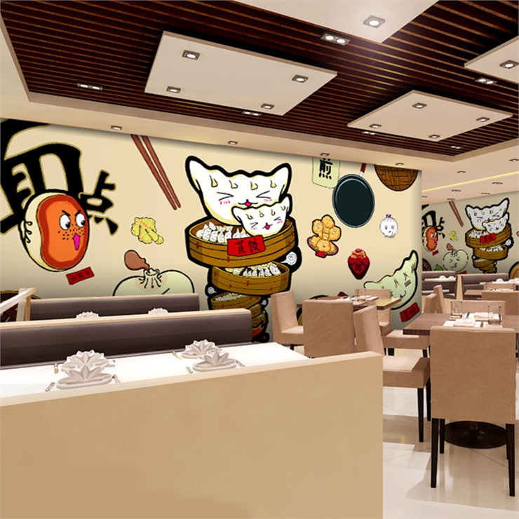 Wallpaper 3D custom lukisan ta - Food Snacks Background ulasan dan harga