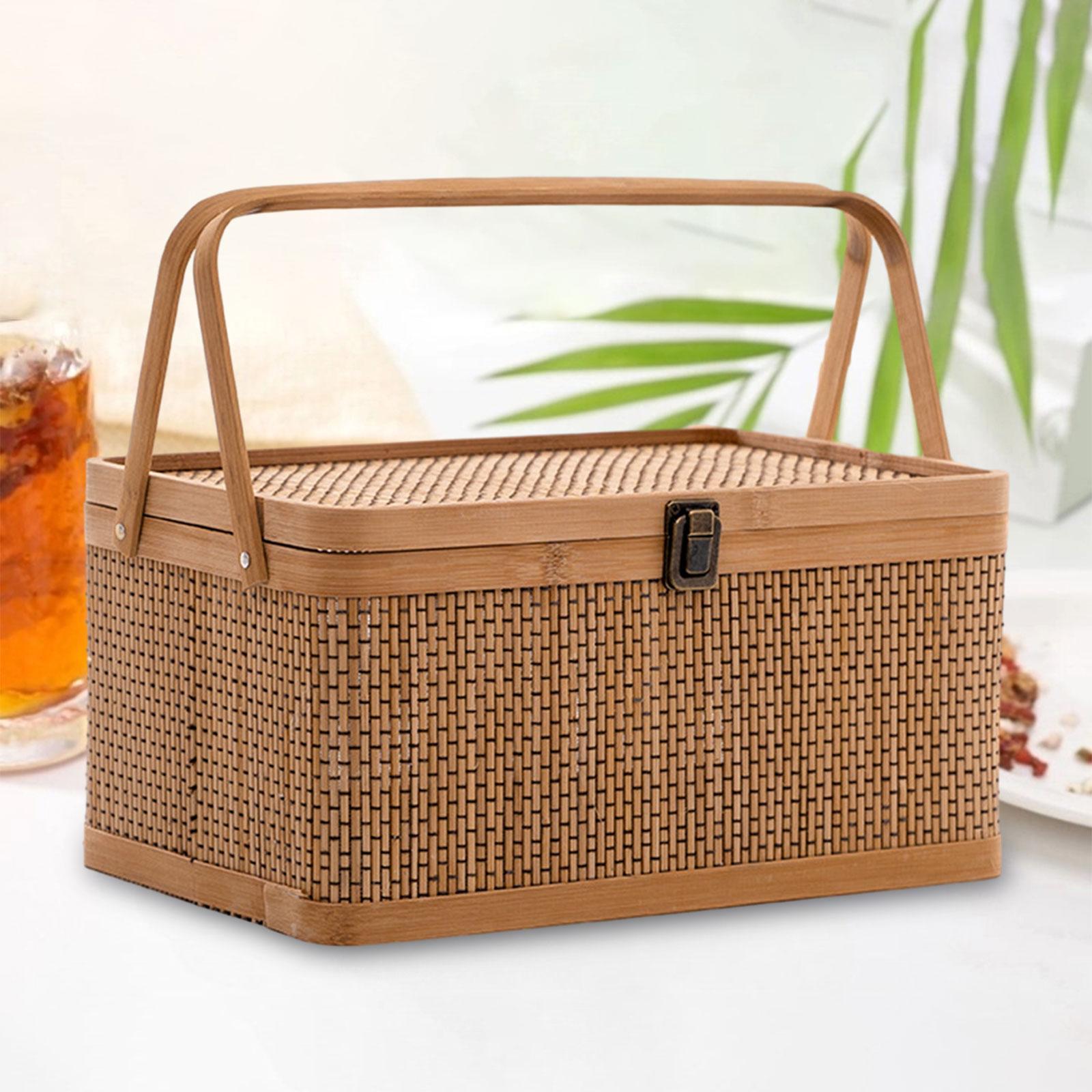 Keranjang Piknik Bambu Buatan  - Food Snacks Hamper ulasan dan harga