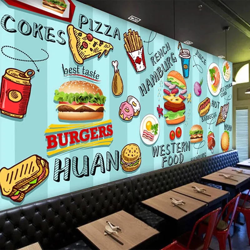 Wallpaper 3D Kustom yang Diluk - Food Snacks Background ulasan dan harga