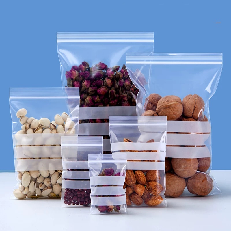 200PCS Kantong Plastik PE Tran - Food Snacks For Christmas ulasan dan harga