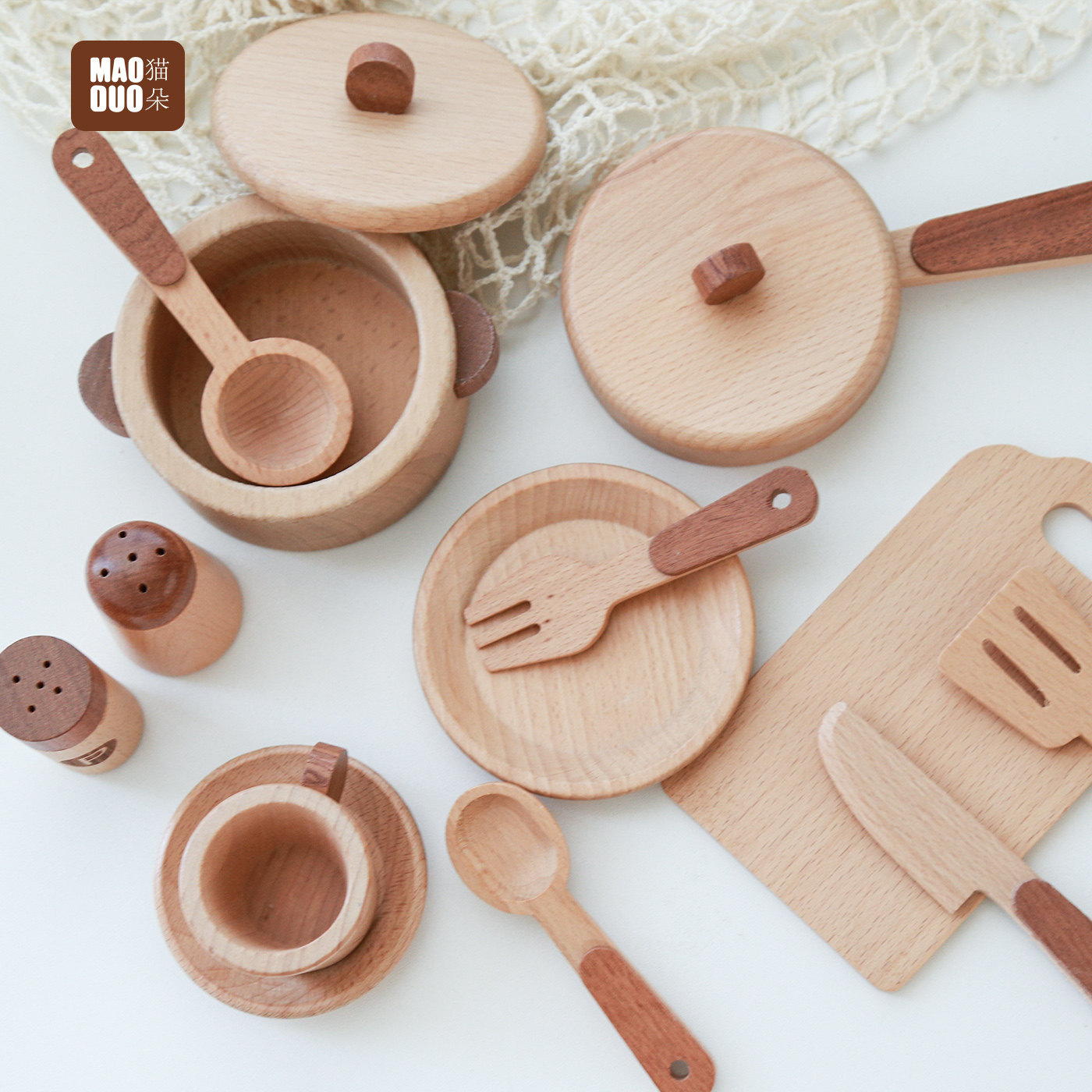Mainan Dapur Kayu Beech Maoduo - Food Grocery Snacks ulasan dan harga