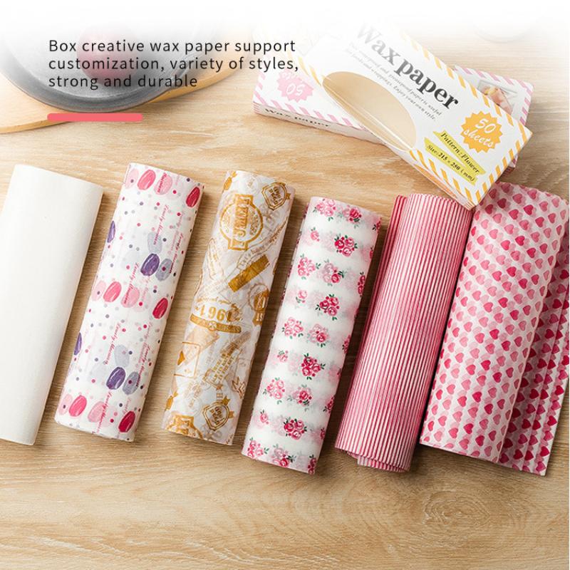 Kertas Lilin Bermotif Warna-wa - Food Snacks Basket ulasan dan harga