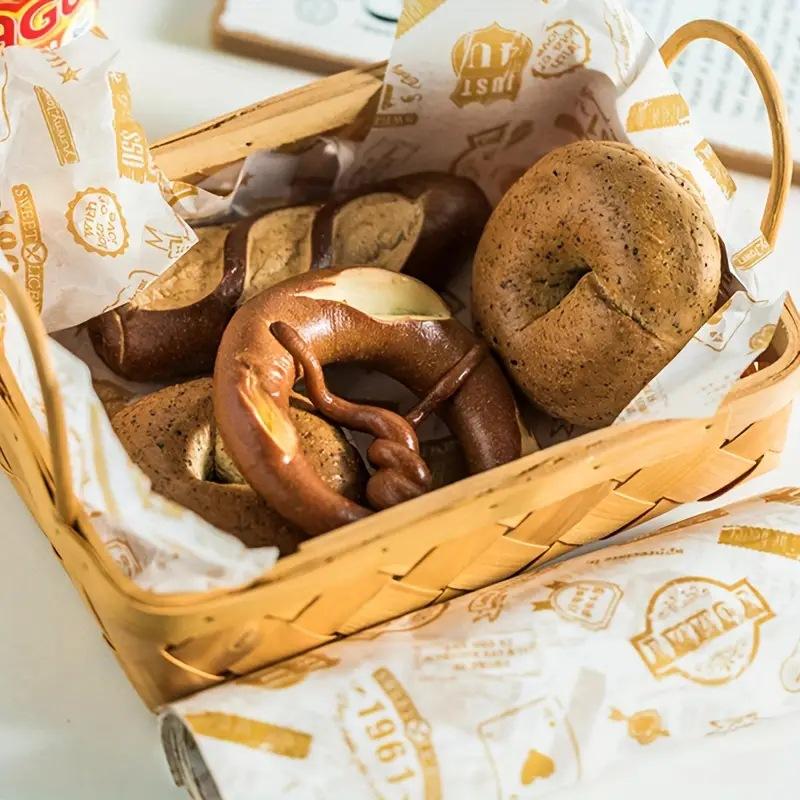 Kertas Lilin Bermotif Warna-wa - Food Snacks Basket ulasan dan harga