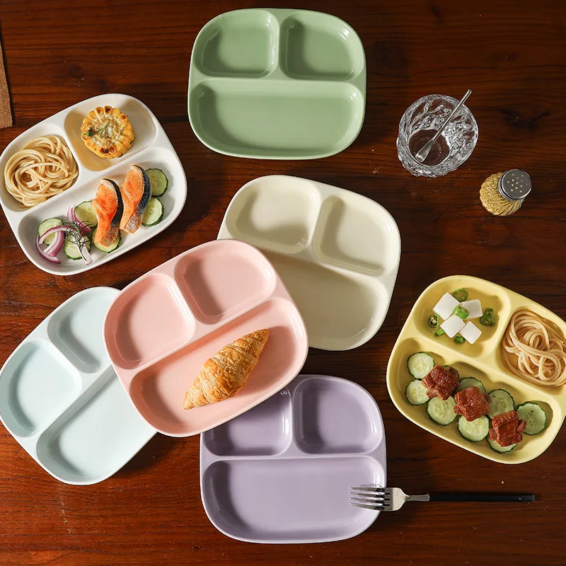 Piring Sarapan Keramik Triple  - Food Snacks For Weight Loss ulasan dan harga