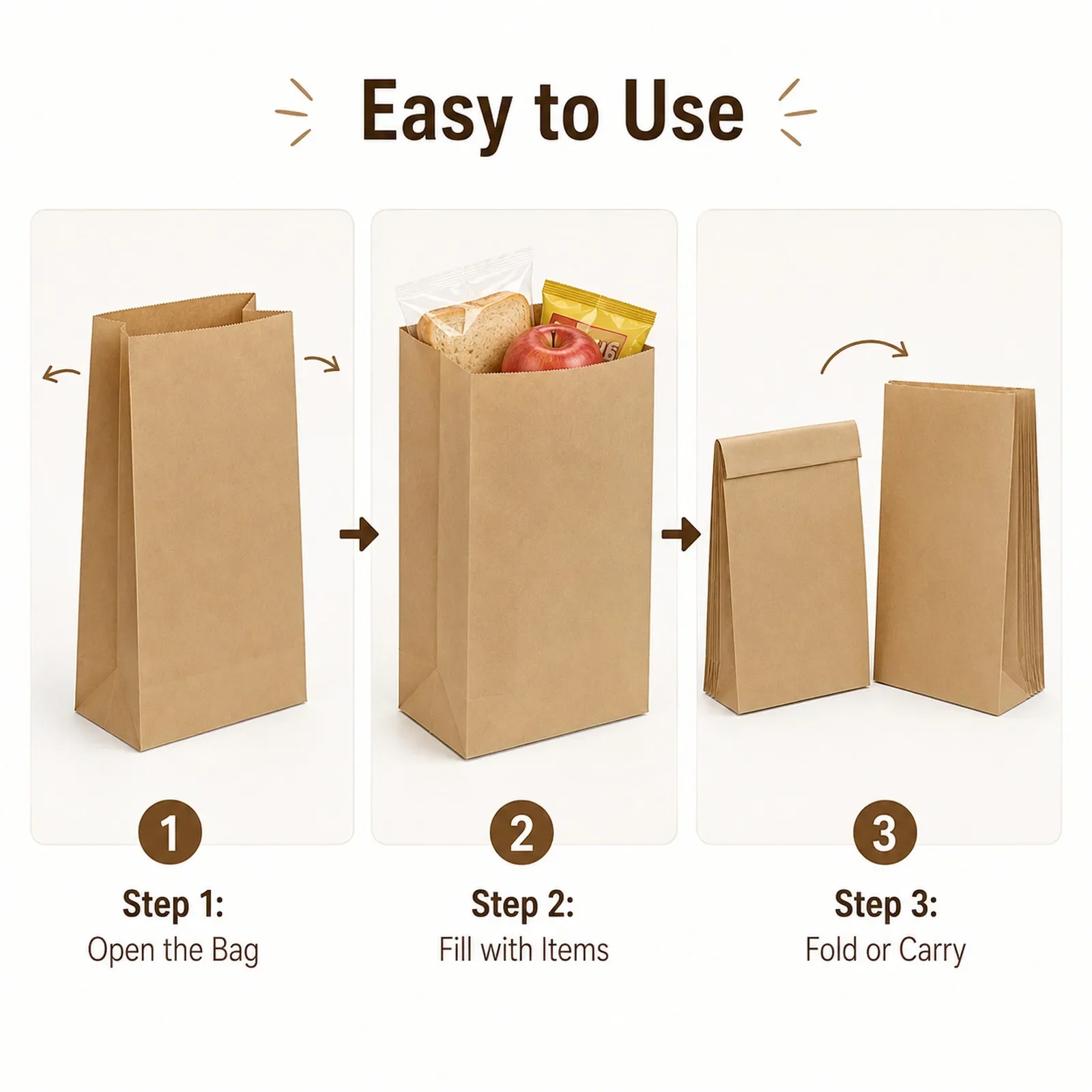 10-30Pcs Kantong Kertas Kraft  - Food Snacks For Christmas ulasan dan harga